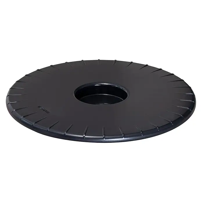 Wagner System Pflanzenroller Ultraflat - Ø x H: 30 x 3 cm, Kunststoff, Schwarz, Max. Belastung: 100 kg - Schwarze Rasenkante aus Kunststoff mit runder Form und mittiger Öffnung zur Rasenbegrenzung.