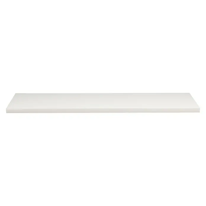 Regalboden - Weiß, 80 x 20 x 1,6 cm - Eine flache, rechteckige, weiße Dunstabzugshaube in einer schlichten, modernen Optik. Ideal für die Küchenlüftung.