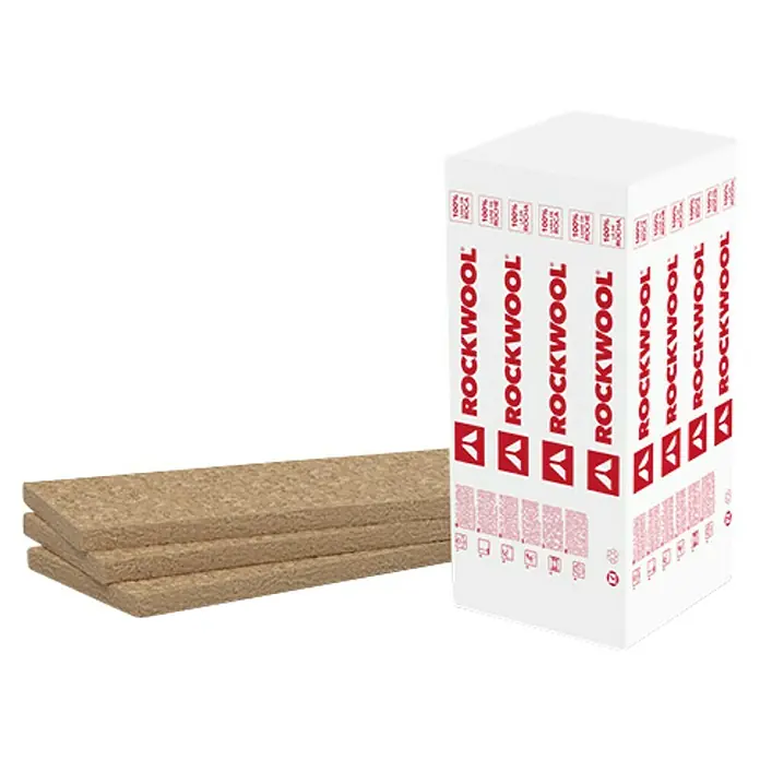 Rockwool Lana de roca semirrígida Sonorock Eco - 135 cm x 60 cm x 40 mm, 12,96 m² - Paneles aislantes y un paquete de lana de roca Rockwool. La lana de roca es un material aislante versátil y eficaz.