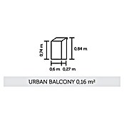 Juliana Gewächshaus Urban Balcony (Außenmaß inkl. Dachüberstand (B x T): 60 x 27 cm, Material Seitenwand: Glas, 4 mm, Schwarz) | BAUHAUS