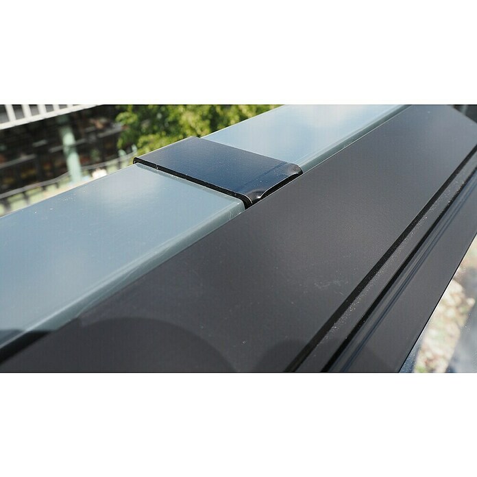 Juliana Gewächshaus Urban Balcony (Außenmaß inkl. Dachüberstand (B x T): 60 x 27 cm, Material Seitenwand: Glas, 4 mm, Schwarz) | BAUHAUS