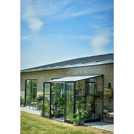 Halls  Gewächshaus Qube Lean-to 68