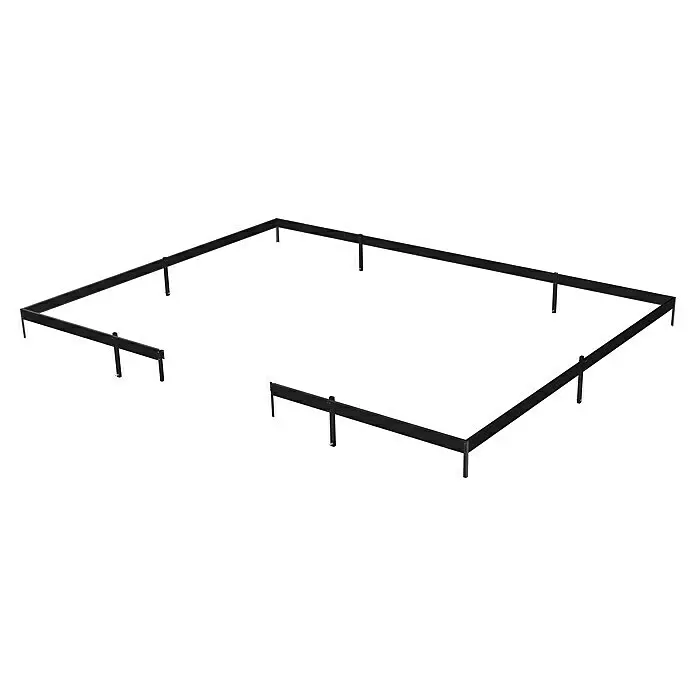 Juliana Gewächshaus-Fundamentrahmen - 583 x 439 x 12 cm, Passend für: Juliana Gewächshaus Grand Oase 25,6m² - Diagonale Ansicht