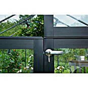 Juliana Gewächshaus Oase (Außenmaß inkl. Dachüberstand (B x T): 296 x 296 cm, Material Seitenwand: Glas, 3 mm, Anthrazit/Schwarz) | BAUHAUS
