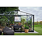 Juliana Gewächshaus Grand Oase (Außenmaß inkl. Dachüberstand (B x T): 439 x 583 cm, Material Seitenwand: Glas, 3 mm, Anthrazit/Schwarz) | BAUHAUS