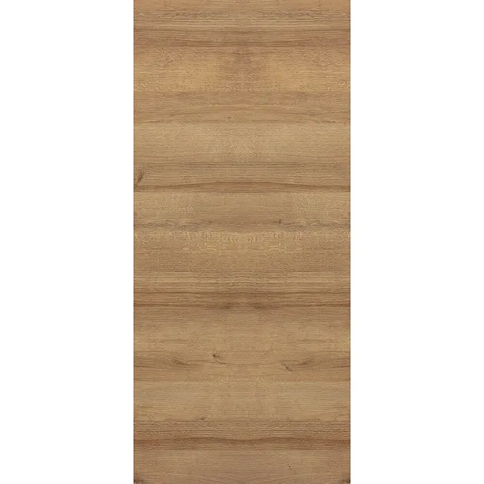 Lanzet Badmöbelmuster - 14,5 cm x 30,5 cm x 35 mm, Berg Eiche - Detailaufnahme einer Oberfläche mit hellbrauner Holzmaserung, die eine natürliche und warme Textur für Möbel oder Böden zeigt.