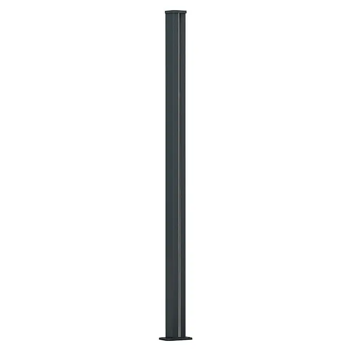 Dioco Valla Smartwall doble - 179 x 200 cm, Antracita, Madera - Imagen de un poste bolardo de seguridad de antracita.