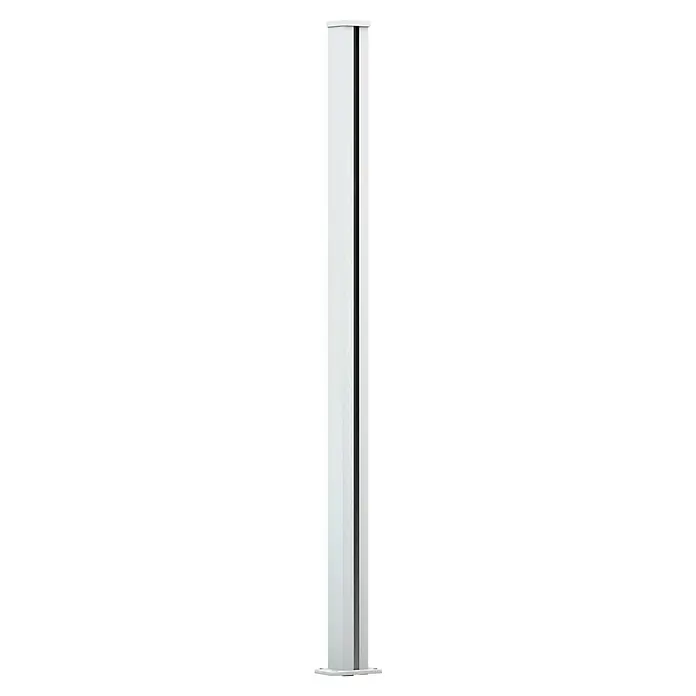 Dioco Valla Smartwall doble - 179 x 200 cm, Blanco, Aluminio - Barrera blanca con un diseño elegante y moderno con un acento negro para una división de espacios elegante.
