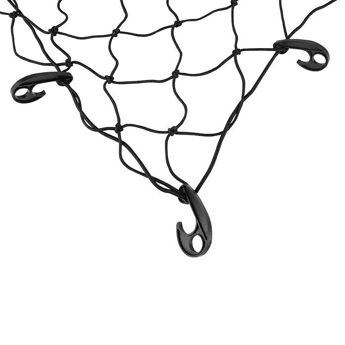 LAS Anhängernetz - 150 x 220 cm - Schwarzes Gepäcknetz mit Haken zur Ladungssicherung im Auto oder auf dem Motorrad, ideal für zusätzlichen Stauraum und sicheren Halt.