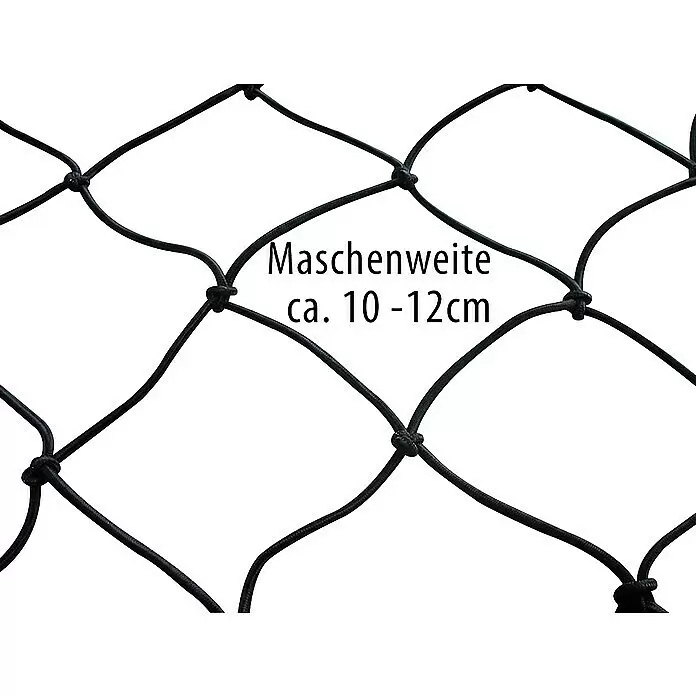 LAS Anhängernetz - 150 x 220 cm - Schwarzes Netz mit einer Maschenweite von ca. 10-12 cm.