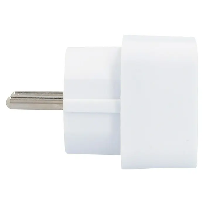Euro-Adapter - Weiß, Anzahl Steckdosen Euro: 2 Stk., 1.250 W - Nahaufnahme eines weißen USB-Netzadapters mit Eurostecker, ideal zum Aufladen elektronischer Geräte in Europa.