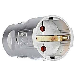 UniTEC Schutzkontakt-Kupplung (Silber, Kunststoff, IP20, 250 V, 16 A)
