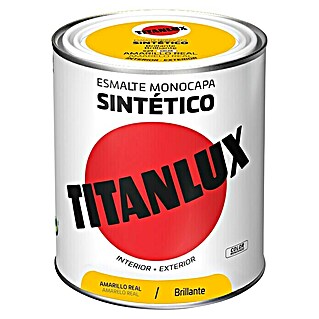 Titanlux Esmalte de color Sintético (Amarillo real, 750 ml, Brillante)