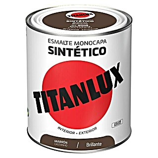 Titanlux Esmalte de color Sintético (Marrón, 750 ml, Brillante)