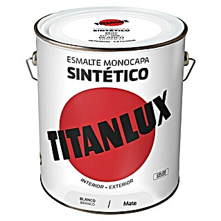 Titanlux Esmalte de color Sintético (Blanco, 4 l, Mate)