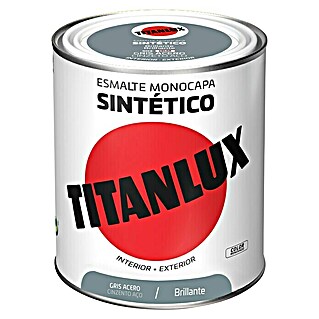 Titanlux Esmalte de color Sintético (Gris acero, 750 ml, Brillante)