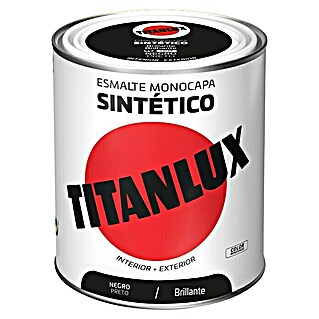 Titanlux Esmalte de color Sintético (Negro, 750 ml, Brillante)
