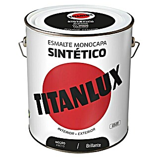 Titanlux Esmalte de color Sintético (Negro, 4 l, Brillante)