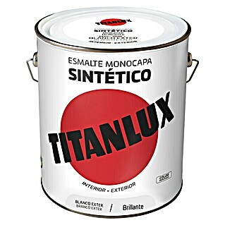 Titanlux Esmalte de color Sintético (Blanco exter, 4 l, Brillante)