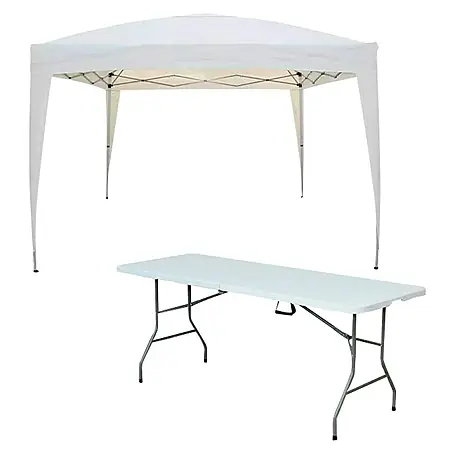 Carpa plegable Easy Up + Mesa plegable Every