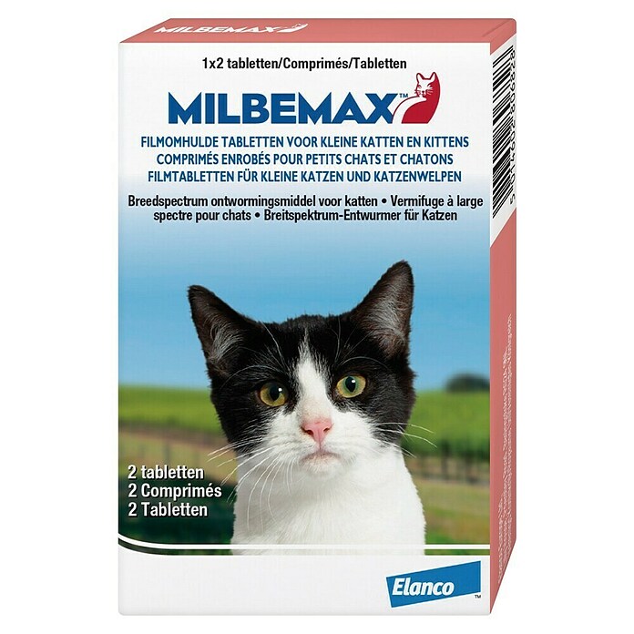 Milbemax Ongedierte-Stop Ontwormingstabletten (2 st., Geschikt voor: Katten) | BAUHAUS
