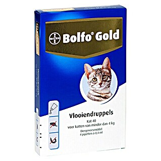 Bayer Ongedierte-Stop Bolfo Gold kat 40 Anti-vlooien pipetten (4 st., Geschikt voor: Katten)