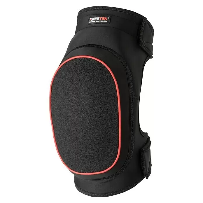 Kneetek Knieschoner Poly - Schwarz, Schalenform - Diagonale Ansicht