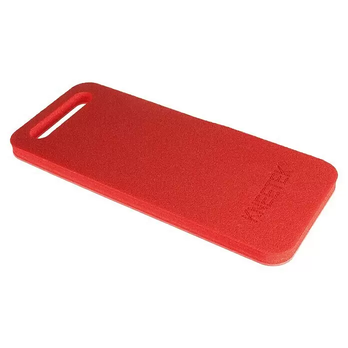 Kneetek Kniekissen RedPad Slim - L x B x H: 450 x 195 x 23 mm - Rotes Schaumstoff-Kniekissen mit integriertem Griff für Komfort.