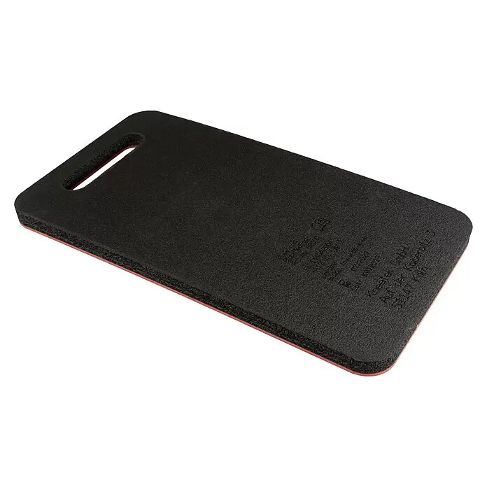 Kneetek Kniekissen BlackRedPad - L x B x H: 450 x 245 x 20 mm - Schwarzes Knieschutzpolster aus Schaumstoff mit roter Akzentschicht und integriertem Griff.