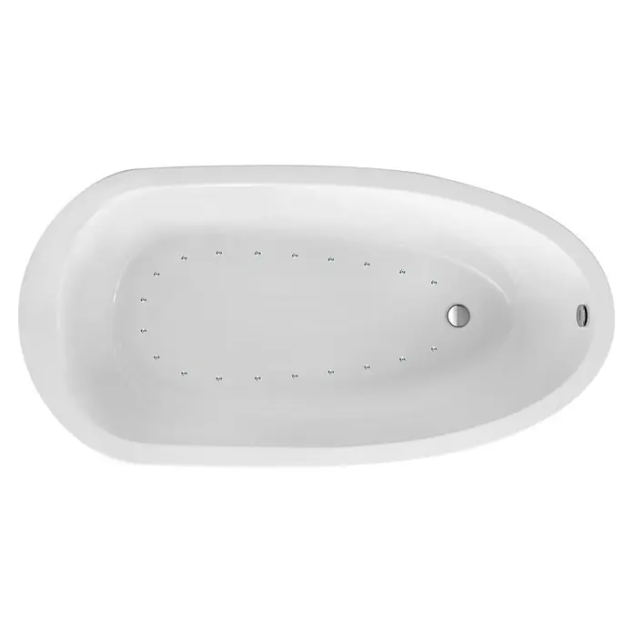 Ottofond Whirlpool Crystal - 185 x 94,5 cm, Sanitäracryl, Weiß, Silent - Die ovale Whirlpool-Badewanne ist mit zahlreichen Düsen ausgestattet und sorgt für ein entspannendes Badeerlebnis.