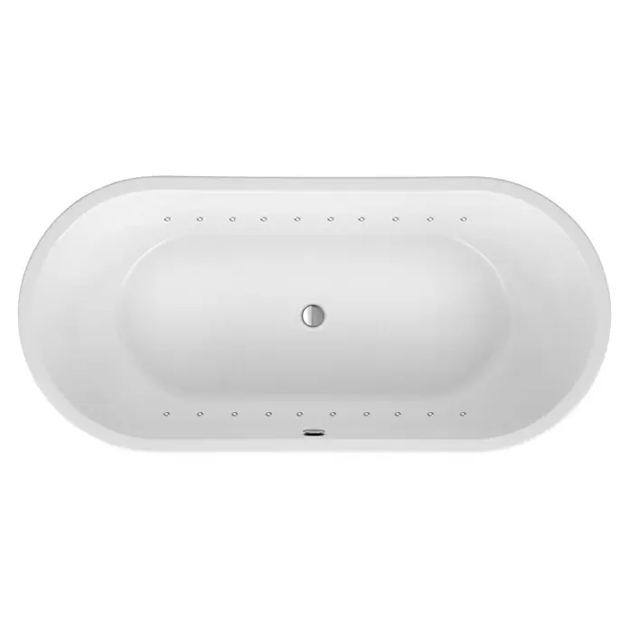 Ottofond Whirlpool Dorado - 190 x 89,5 cm, Sanitäracryl, Weiß, Light - Ein weißer Whirlpool mit ovaler Form und eingebauten Düsen für ein entspannendes Badeerlebnis. Luxuriöses Design für Ihr Badezimmer.