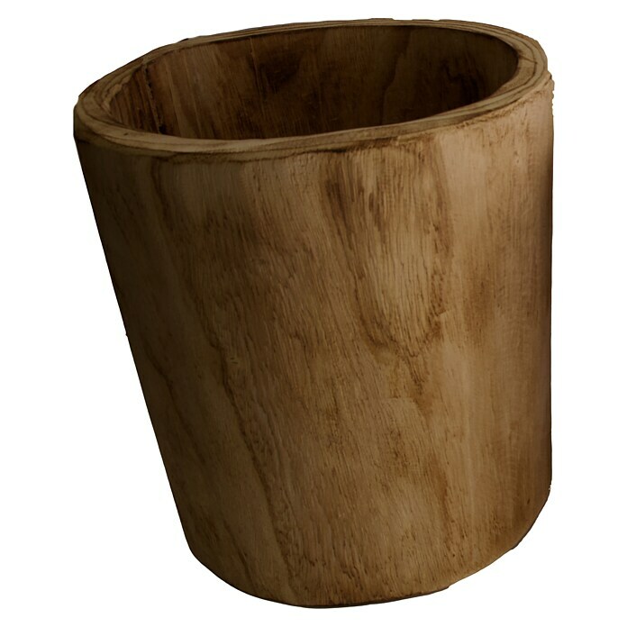 Vase Paulowna (Ø x H: 22 x 24 cm, Holz, Natur) | BAUHAUS