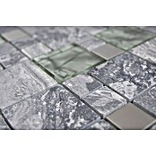 Mosaikfliese Crystal Mix XCM MC609 (30 x 30 cm, Grau, Poliert)