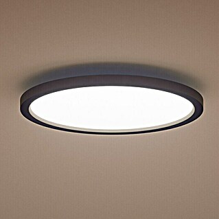 Philips Hue LED-Panel rund Aurelle (21 W, Ø x H: 39,5 x 4,7 cm, Schwarz, Warmweiß)