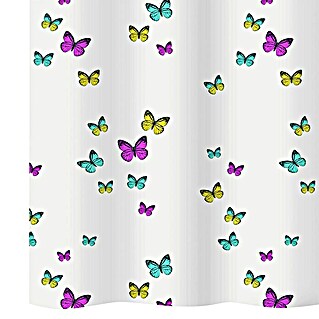 Diaqua Duschvorhang Papillon (Polyester, Dekor mit Schmetterlingen, B x H: 120 x 200 mm)
