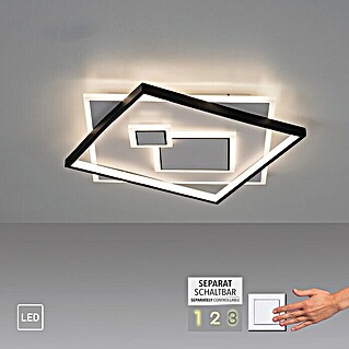 Paul Neuhaus LED-Deckenleuchte MAILAK (39 W, L x B x H: 57 x 57 x 6 cm, Weiß, Warmweiß)
