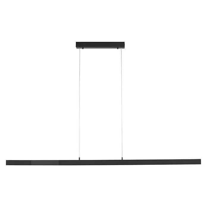 Just Light LED-Pendelleuchte LUZI - 45 W, L x B x H: 165 x 5,5 x 180 cm, Anthrazit, Warmweiß - Moderne LED-Hängeleuchte in Schwarz, minimalistisches Design mit geradliniger Form und eleganter Aufhängung für stilvolle Beleuchtung.