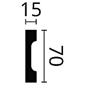 Nmc Decoflair Wandleiste WD2 (2 m x 15 mm x 70 mm, Hochverdichtetes extrudiertes Polymer (HDPS)) | BAUHAUS