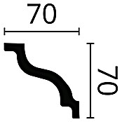 Nmc Decoflair Zierprofil Deckenleiste K (2 m x 70 mm x 70 mm, Extrudiertes Polystyrol (XPS)) | BAUHAUS