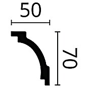 Nmc Decoflair Zierprofil Deckenleiste Z16 (2 m x 50 mm x 70 mm, Hochverdichteter Polyurethanschaum (PU)) | BAUHAUS