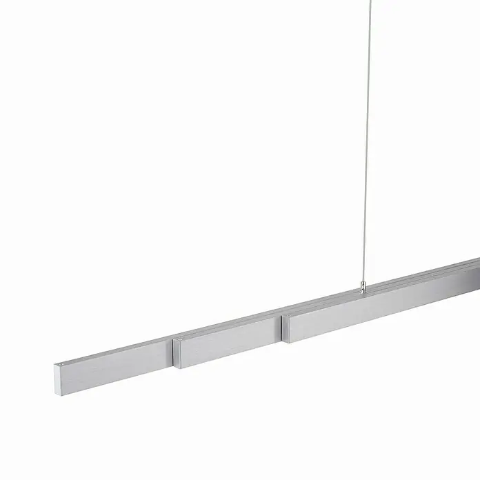 Just Light LED-Pendelleuchte LUZI - 45 W, L x B x H: 165 x 5,5 x 180 cm, Aluminium, Warmweiß - Moderne LED-Hängeleuchte mit minimalistischem Design. Ideal für stilvolle Innenräume und energiesparende Beleuchtung.