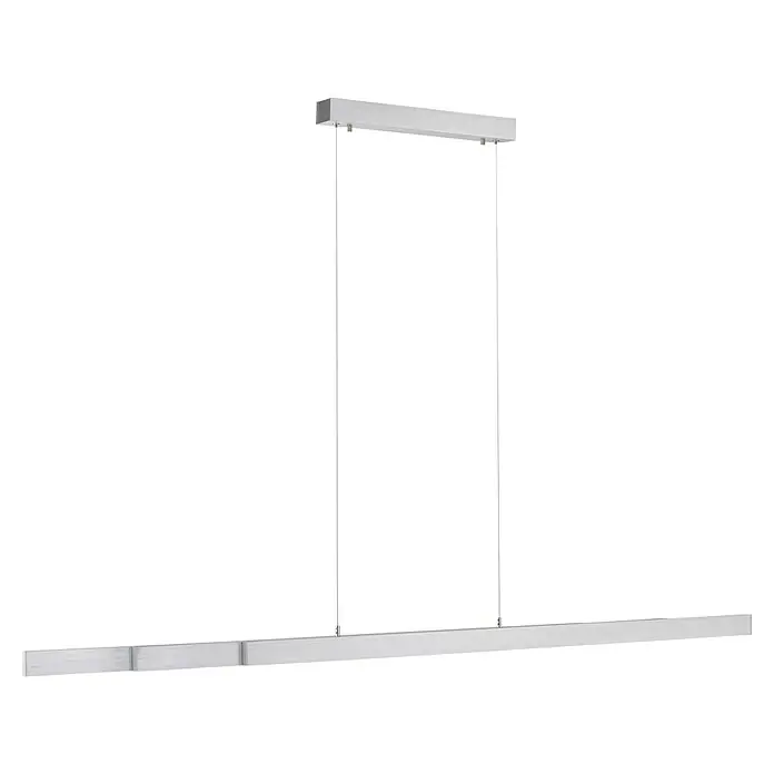Just Light LED-Pendelleuchte LUZI - 45 W, L x B x H: 165 x 5,5 x 180 cm, Aluminium, Warmweiß - Moderne LED-Pendelleuchte mit minimalistischem Design und hellem, effizientem Licht. Perfekt für Esszimmer oder Büros.