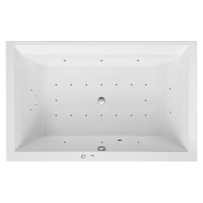 Ottofond Whirlpool Phenix - 190 x 120 cm, Sanitäracryl, Weiß, Premium - Weisse Whirlpool-Badewanne mit zahlreichen Düsen für ein entspannendes Badeerlebnis. Optimal für Wellness zu Hause.