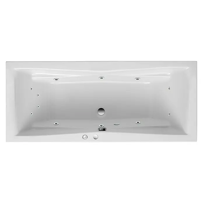 Ottofond Whirlpool Santos Duo190 x 80 cm, Sanitäracryl, Weiß, Komfort - Ein luxuriöser Whirlpool in strahlendem Weiß. Das perfekte Badezimmer-Highlight für entspannende Momente und ein stilvolles Ambiente.