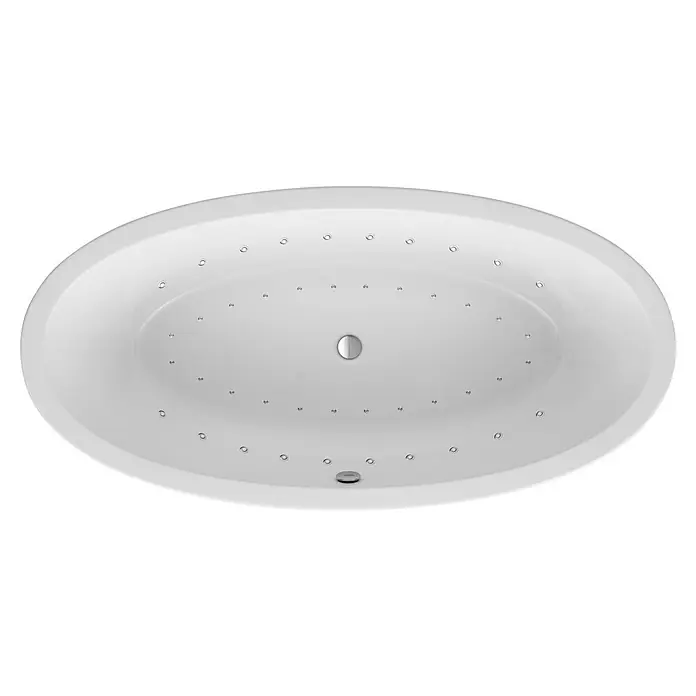 Ottofond Whirlpool Jade - 190 x 94 cm, Sanitäracryl, Weiß, Light/Silent - Ovaler Whirlpool mit Hydromassage-Düsen für entspannende Bäder. Luxus für Ihr Badezimmer.