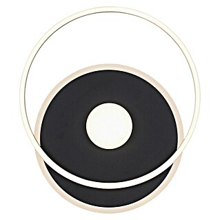 Just Light Plafón LED Domino (31 W, L x An x Al: 45 x 39,5 x 6,8 cm, Negro, Blanco cálido)