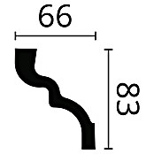 Nmc Decoflair Zierprofil Deckenleiste C (2 m x 66 mm x 83 mm, Extrudiertes Polystyrol (XPS)) | BAUHAUS