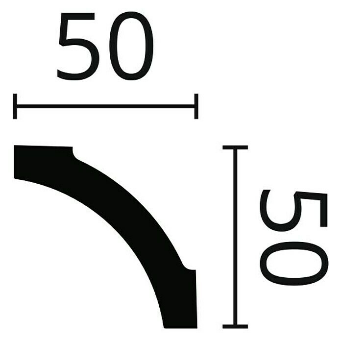 Nmc Decoflair Zierprofil Deckenleiste B5 (2 m x 50 mm x 50 mm, Extrudiertes Polystyrol (XPS)) | BAUHAUS