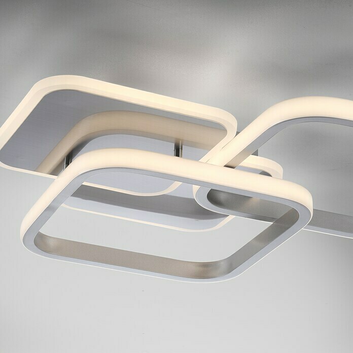 Just Light LED-Deckenleuchte SEVENT (41 W, L x B x H: 46 x 39,4 x 8,7 cm, Stahl, Warmweiß) | BAUHAUS