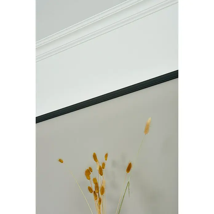 Nmc Decoflair Zierprofil Deckenleiste A1 - 2 m x 80 mm x 80 mm, Extrudiertes Polystyrol (XPS) - Nahaufnahme eines Straußes getrockneter Lagurus-Pflanzen vor einem hellen Hintergrund, ideal als elegante und naturnahe Dekoration für Ihr Zuhause.